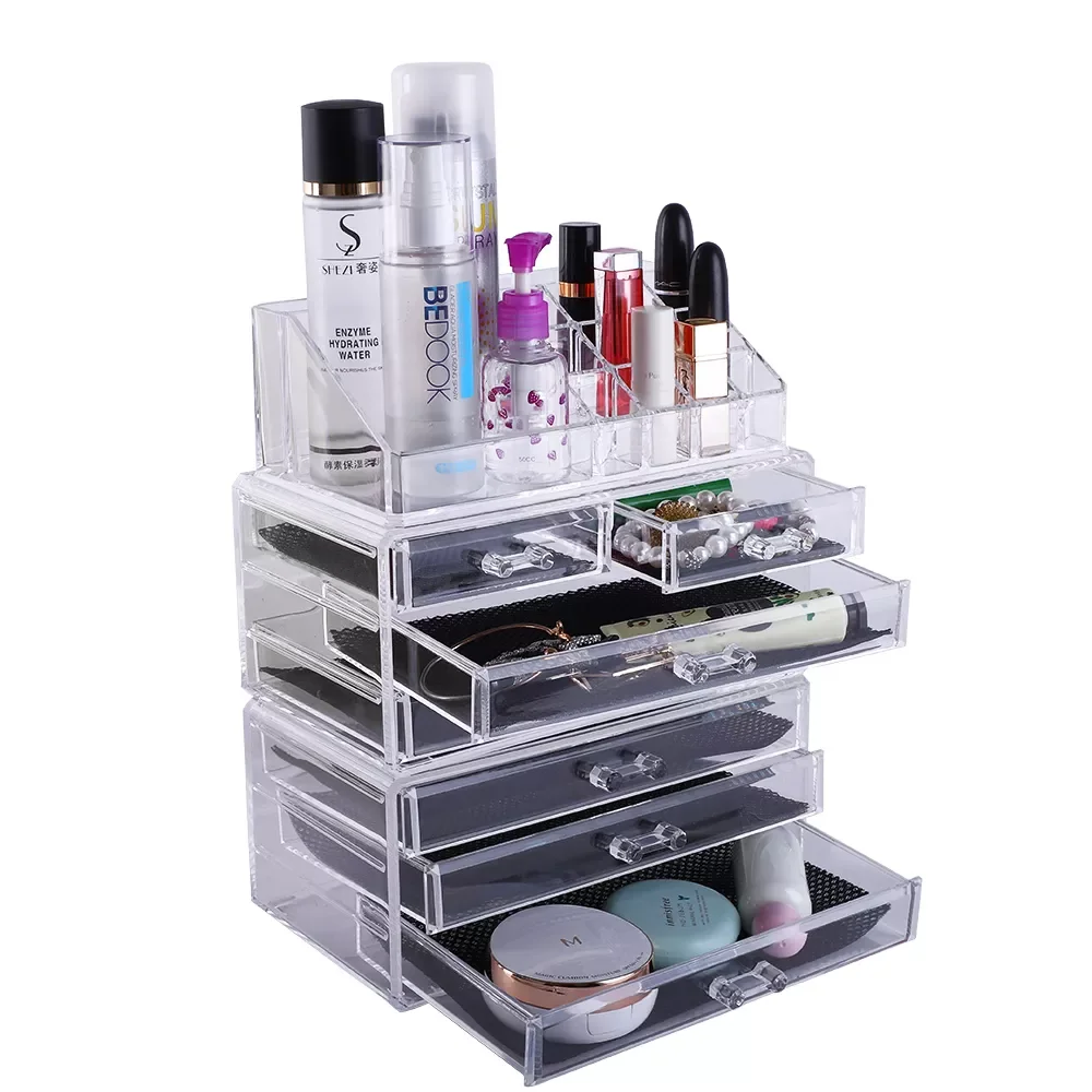 

Cosmetics Storage Rack Box Clear Acrylic Makeup Organizer Lipstick Nail Polish Holder Women Makeup Tools Box