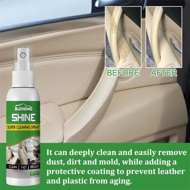 

2023 Rayhong Car Interior Cleaner Roof Interior Door Panel Wash Free Leather Seat Cleaning And Decontamination Spray