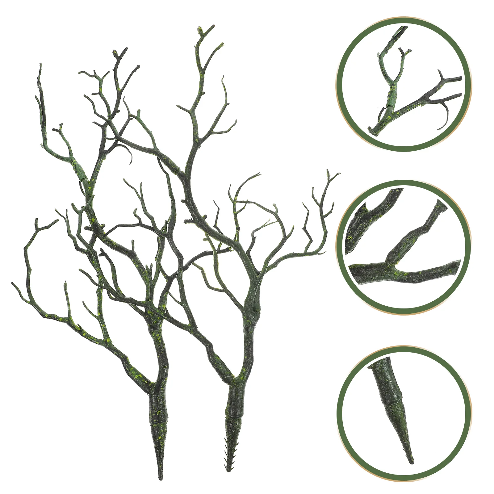 

2pcs Handmade Fake Branch Decoration Lifelike Artificial Tree Branch Prop Household Flower Arrangement Decor