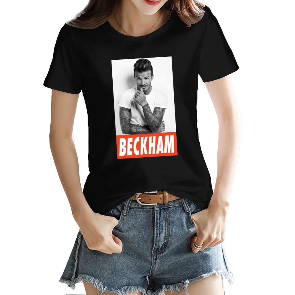 

Women's T-shirt Football Player Motion Football- Davids and Beckhams Kemp Classic Tees Top quality Leisure Eur Size