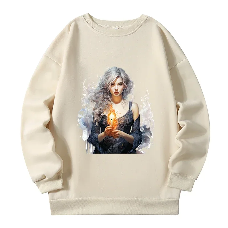 Свитшот в готическом стиле Женский осенне-весенний свитшот большого размера