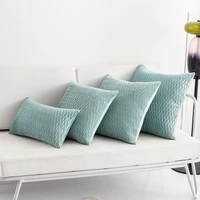 50x50cm velvet pleated cushion cover nordic solid color wave pattern decorative pillows for sofa pink blue lumbar pillow cover