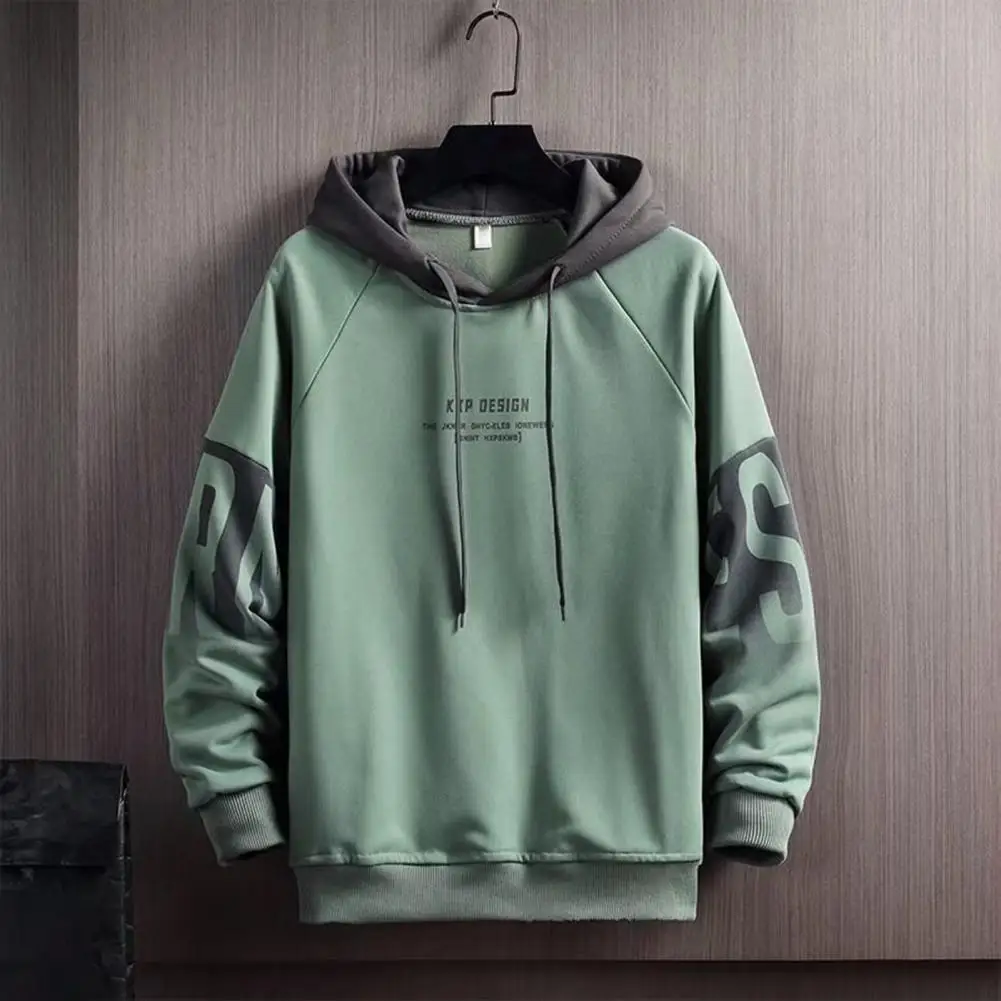 

Fashion Pullover Sweatshirt Shrink Resistant Letter Print Breathable Pullover Hoodie Warm