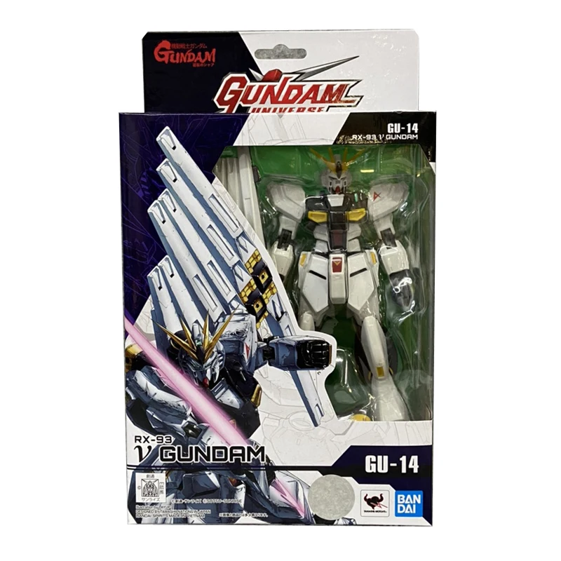 

Anime Figure Original Bandai Gundam GU 14 Gundam Universe RX-93 ΝGundam Model Anime Action Figures Toys for Children 15cm PVC