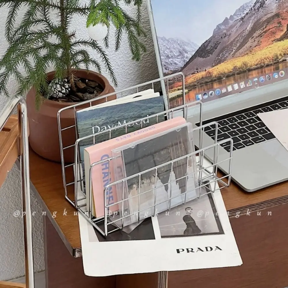 1 шт. трехуровневая железная полка для журналов книжная держатель газет