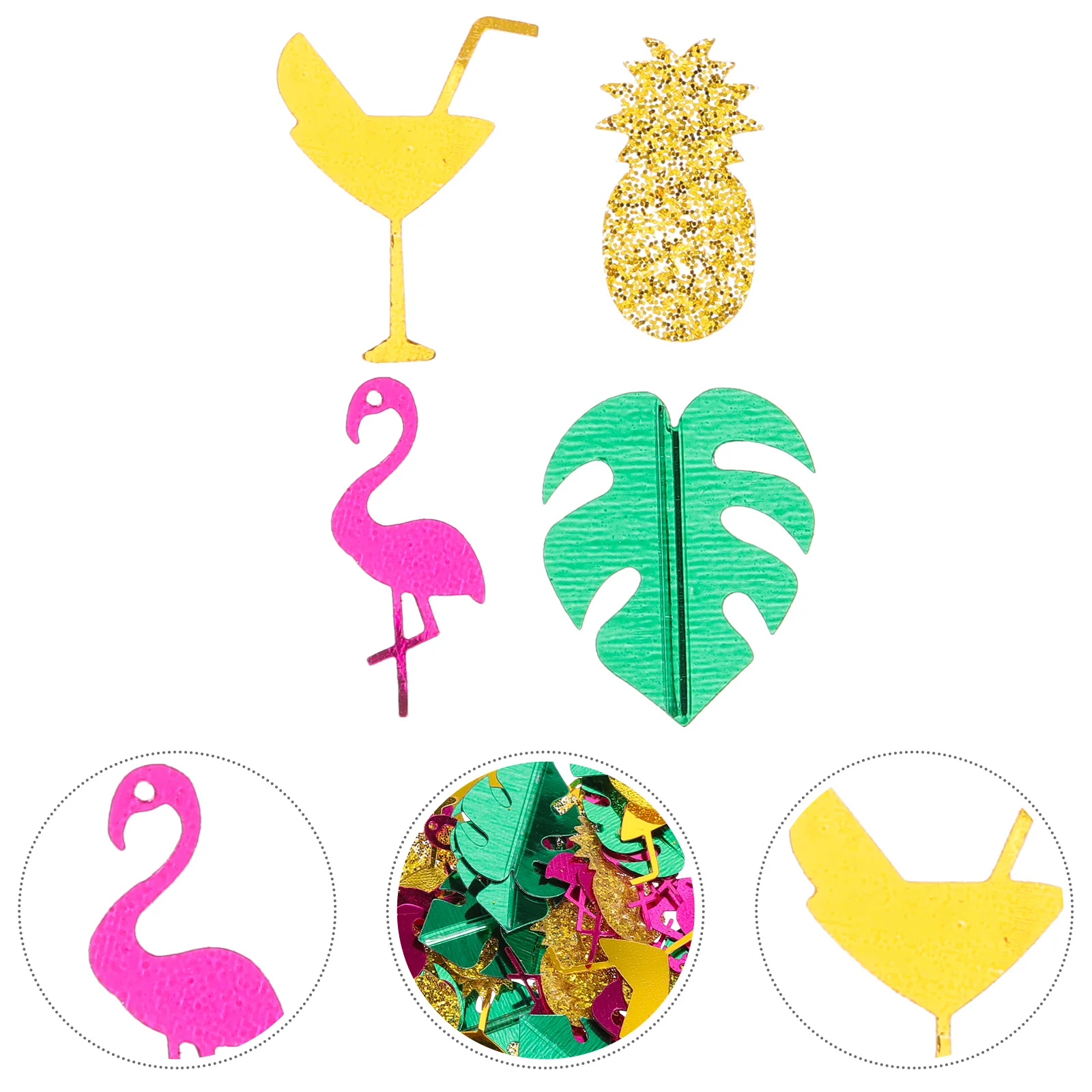 

1 Bag of Beach Party Confetti Ornaments Hawaiian Themed Party Confetti Decors Table Scatter Confetti
