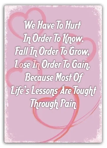 

«Мы должны повредить... жизненные уроки», металлический настенный знак, налет, искусство вдохновляющее (посетите наш магазин, больше товаров...