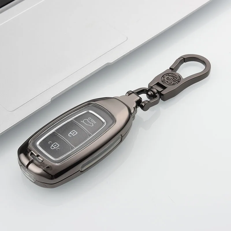 

Zinc Alloy Car Key Cover Case Shell For Hyundai i30 Ix35 Kona Encino Solaris Azera Grandeur Ig Accent TM Palisade Santa Fe