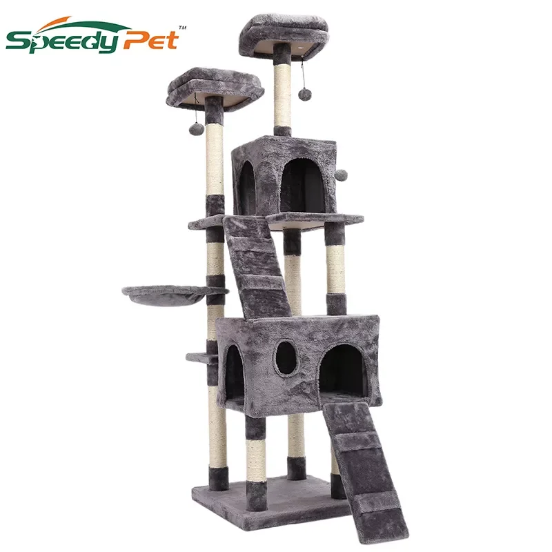 

180CM Domestic Shipment Multi-Level Tree For Large Cats with Cozy Perches Stable Cat Climbing Frame Kittern Scratch Board Toys
