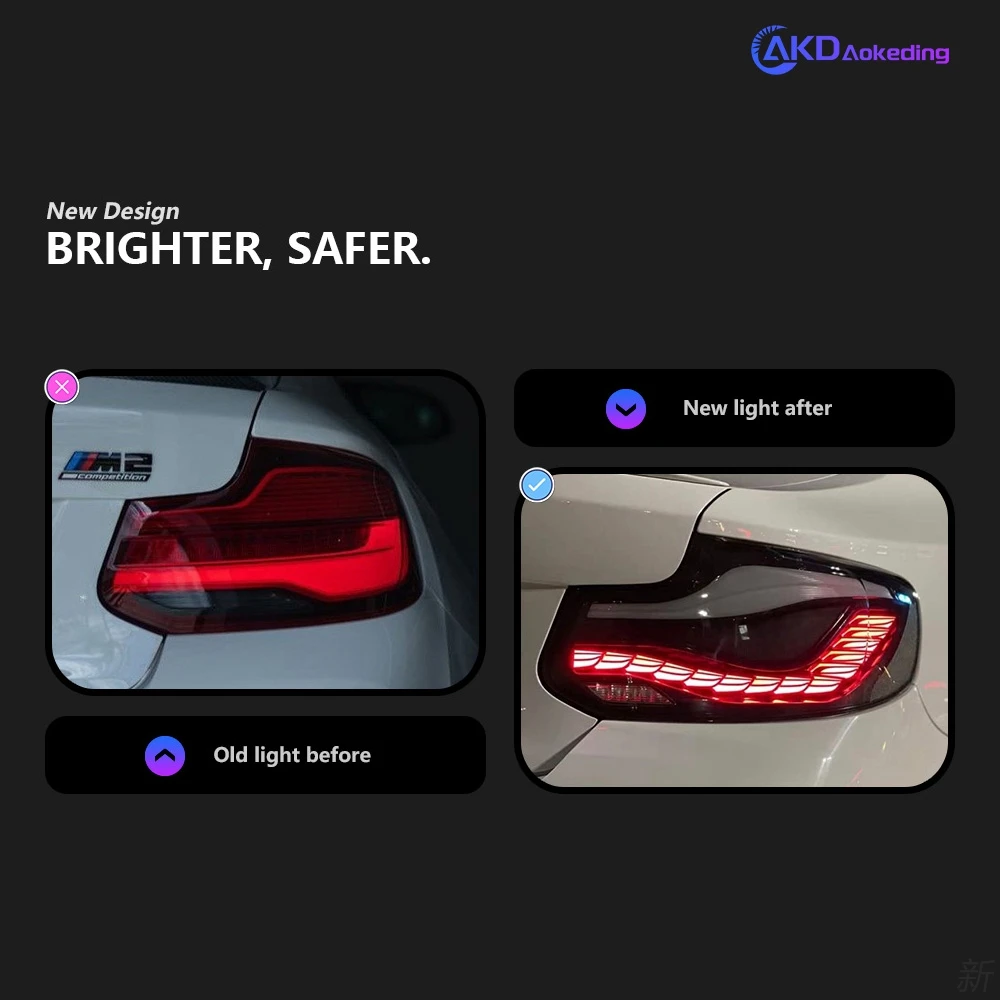 AKD автомобильный Стайлинг для BMW 2 серии F22 задсветильник s F23 светодиодный задний