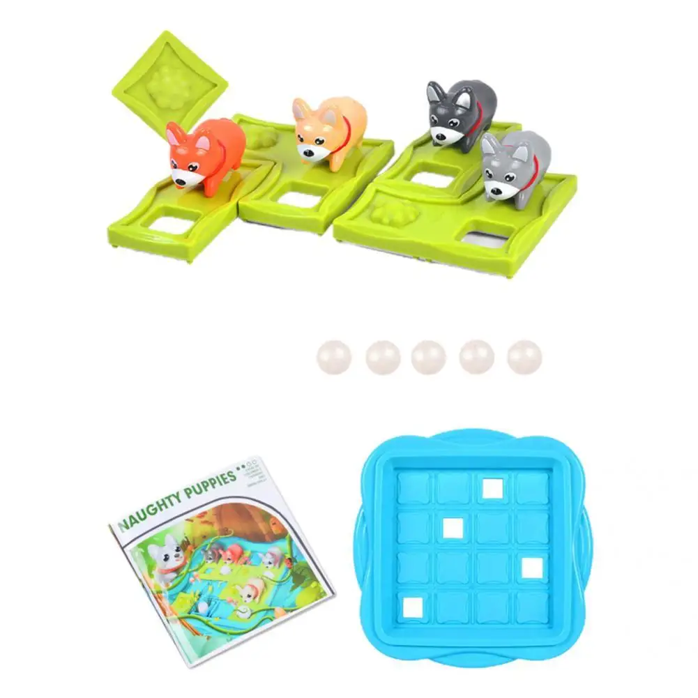 

Kids Toy Finger Flexibility Interesting Lovely Interactive Puppy Transporting Beads Hole Logic Toy