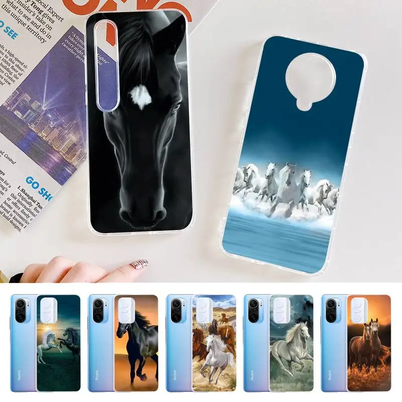 

Running Horse Phone Case for Samsung S21 A10 for Redmi Note 7 9 for Huawei P30Pro Honor 8X 10i cover