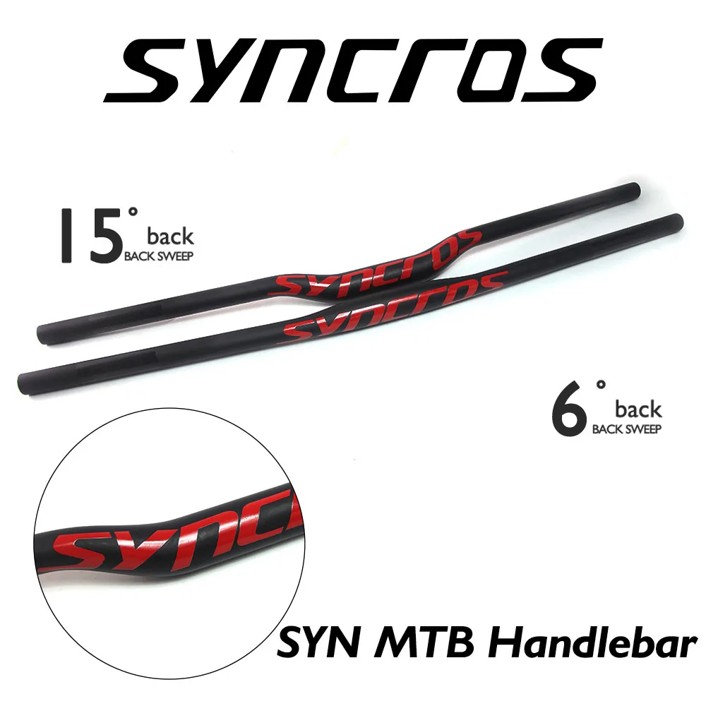 

Syncros 8 Colorful Full Carbon Fiber MTB Bike Flat/Rise Handlebar 31.8*660/680/700/720/740mm BMX/Mountain Bicycle Parts