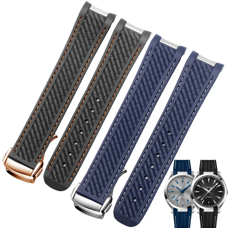 

Ремешок для часов Omega xinhaima 300 Zhizhen, обсерватория AT150, высококачественный браслет из силикагеля, оригинальный складной мужской ремешок с пряжк...