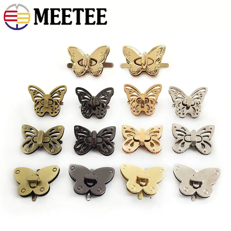 

Meetee 2/5Pcs Metal Twist Lock Clasp Bag Closure Locks Buckle DIY Handbag Replacement Snap Turn Buckles Decoration Accessories