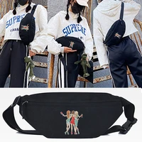 waist bags wine glass beauties print chest bags fashion men women crossbody shoulder packs multi function travel outdoor package