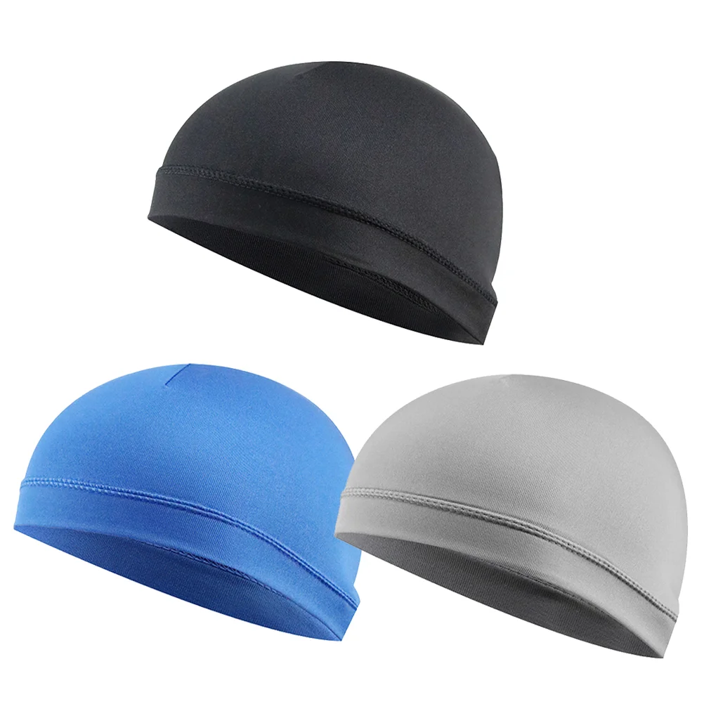 

Liner Caps Racing Sweat Wicking Cap Running Hats Cycling Caps Inner Hat Headwear for Men 3pcs