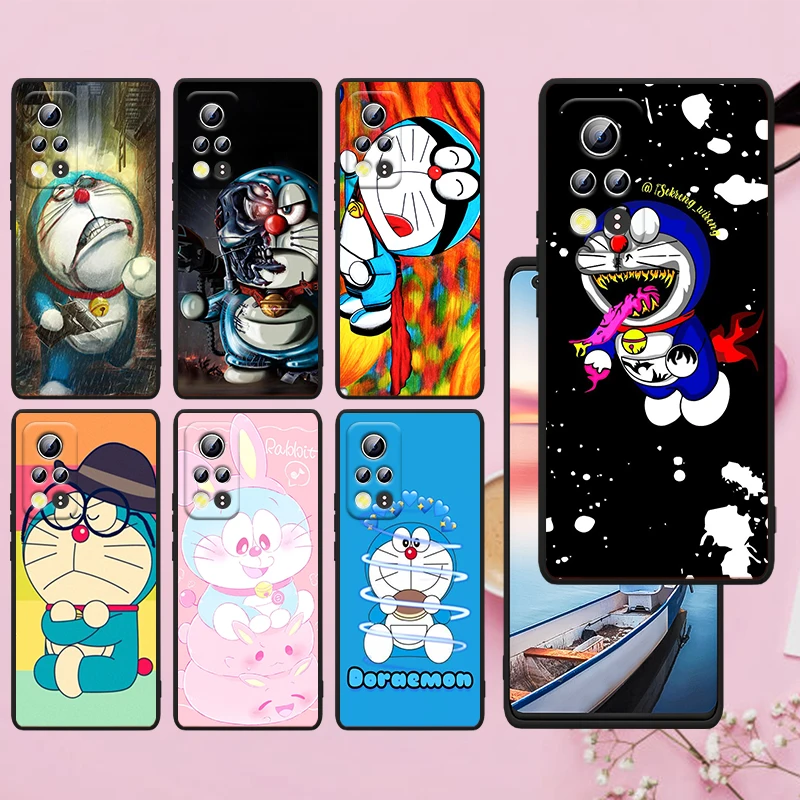 

Cute Doraemon animation For Honor Play 3E 10X 10i 10 9X 9C 9S 9A 9 8X 8A 7C 7S Black Soft Silicone Phone Case Funda Capa