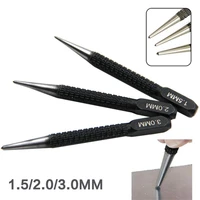 3pcs 1 5mm2mm3mm center punch high carbon steel metal wood marking spring loaded mark automatic hole punch wood drilling tool