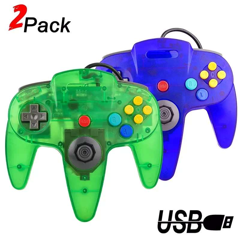

2 шт., игровой контроллер N64, USB