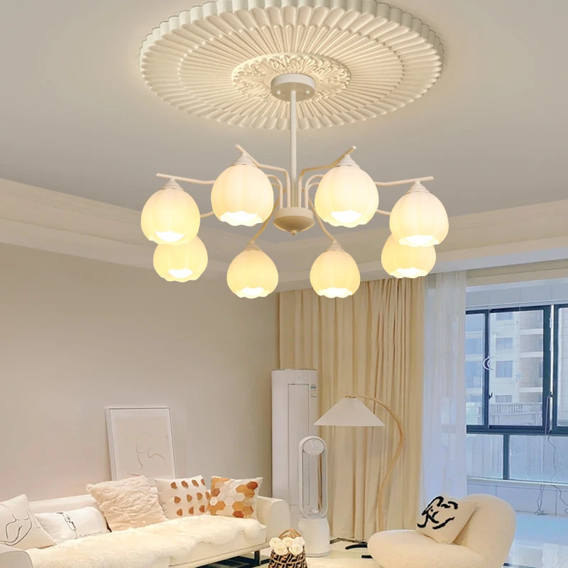 

Modern Simplicity Luxury High Quality Creative Personalized Art Light Cream Wind Chandelier Dining Room Bedroom Balcony Lamps