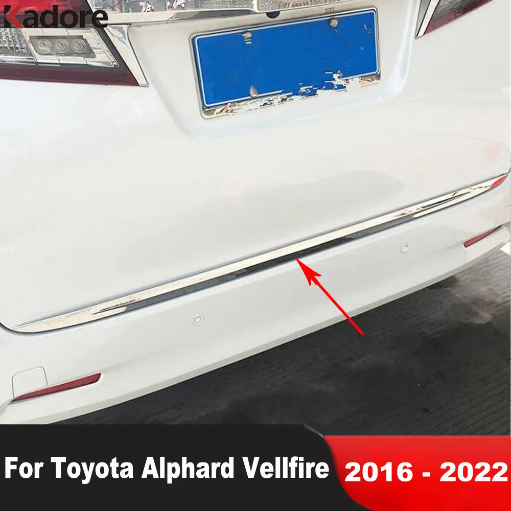 

Для Toyota Alphard Vellfire 2016-2020 2021 2022 Стальная Задняя Крышка багажника отделка задняя дверь МОЛДИНГ ПОЛОСА автомобильные аксессуары