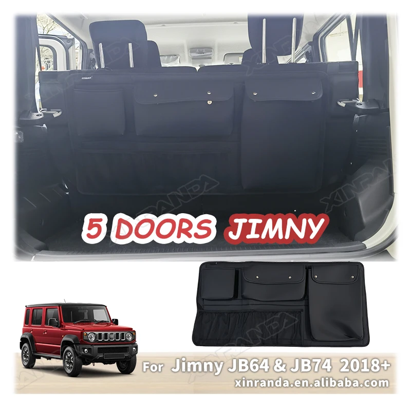 

5-дверный Jimny органайзер для хранения в багажнике автомобиля на заднем сиденье посылка сумки Органайзер аксессуары для Suzuki New Jimny 5 дверей 2023 2024