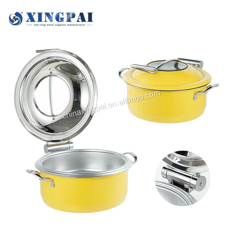 Прямая продажа с фабрики XINGPAI блюдо для жарки шведский стол желтый цвет наборы