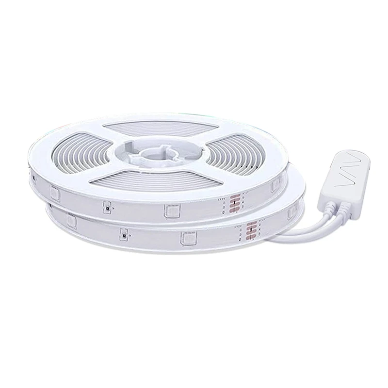 

GTBL 10M LED Strip 2 Rolls LED Stripes With 44 Keys IR Remote Control APP Controllable 24V 60Leds RGB 5050 LED Strip EU Plug