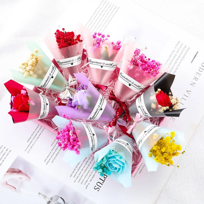 1 шт. миниатюрный букет натуральных сушеных цветов свежих сохраненных