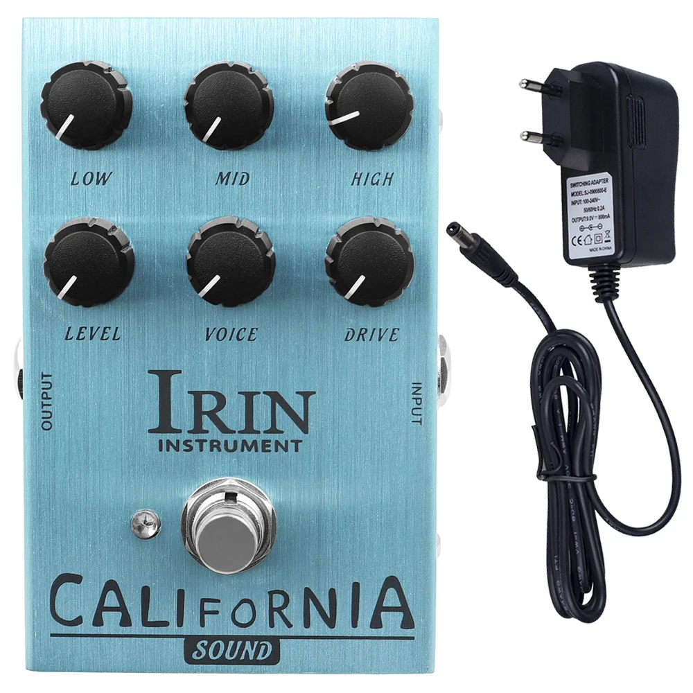 

IRIN AN-32 CALIFORNIA Guitar Effect Pedal for Electric Guitar Classic Speaker Simulation Pedal Guitar Parts With 9V Adapter