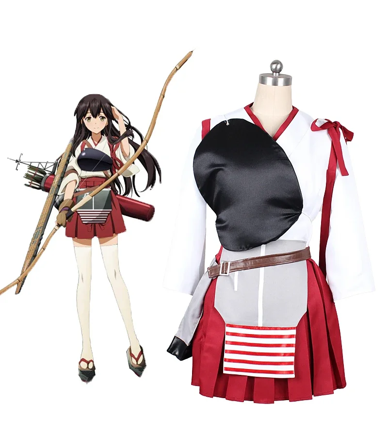 Фото Kancolle Akagi платье косплей Kantai коллекция Akagi косплей костюм на заказ любой размер №1