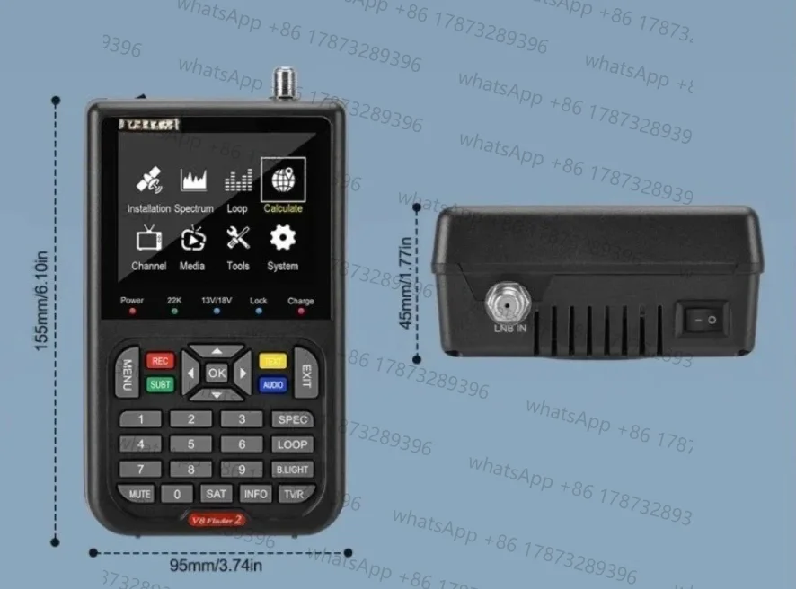 DVB-S2X Satellite Meter Pro, HD-дисплей, профессиональный спутниковый искатель для выравнивания блюд и измерения сигналов (art.: 3920d243cebe0) - 3920d243cebe0