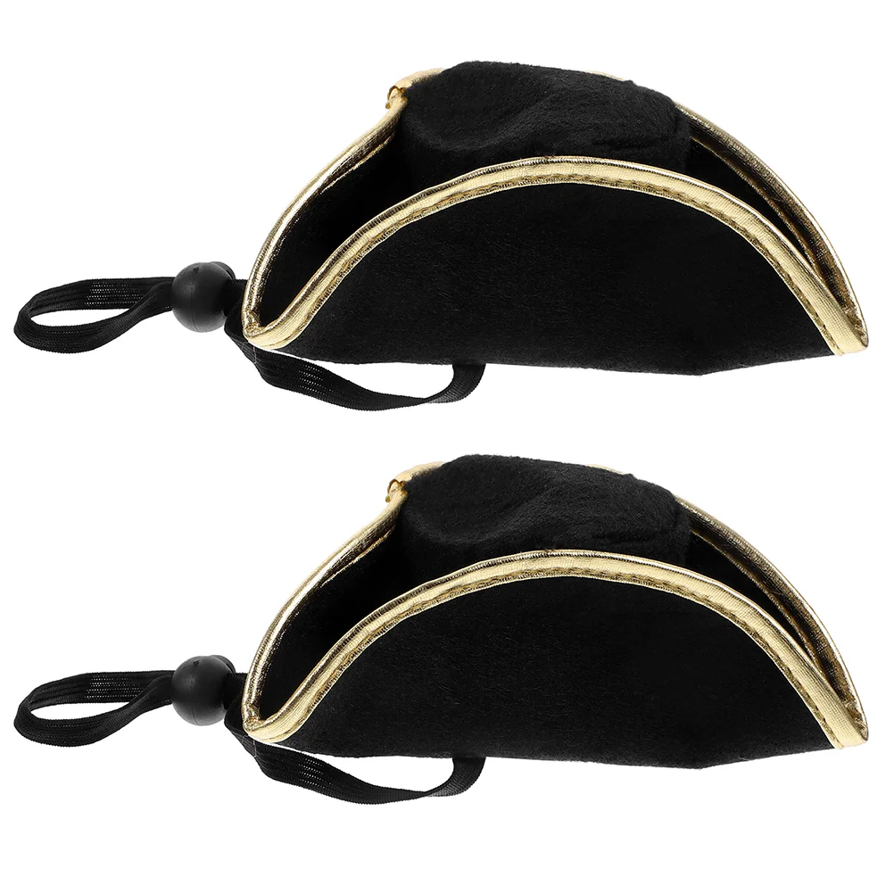 2 Pcs Clown Hats and Headbands Decorative Carnival Pirate Party Favor Halloween Costume Plastic Cap