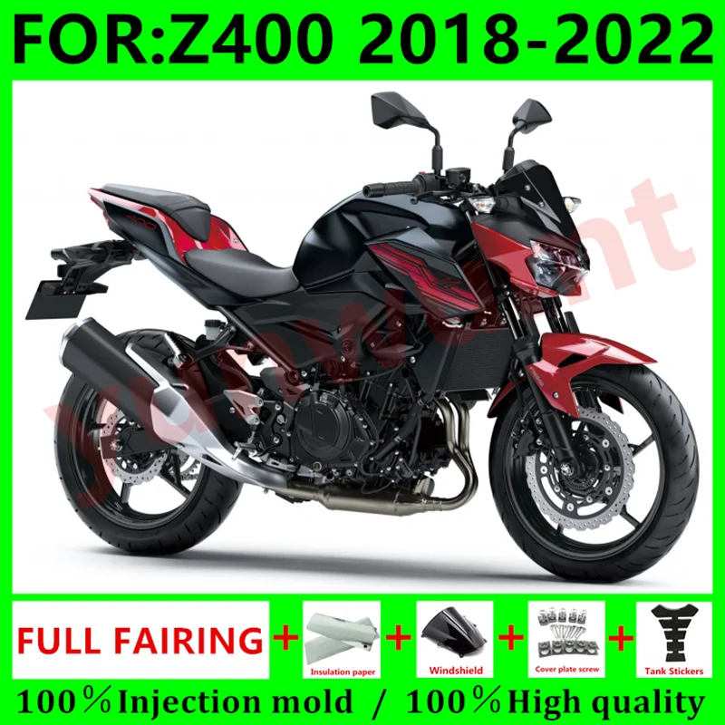 

Новый комплект обтекателей для мотоцикла ABS подходит для Z400 Z 400 2018 2019 2020 2021 2022 детали кузова красный черный