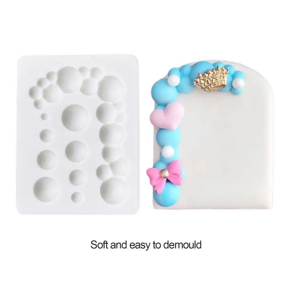 

Eco-friendly Semicircular Bubble Mold Food Grade Heat-Resistant Easy Cleaning Cake Silicone Mold Bakery Supplies