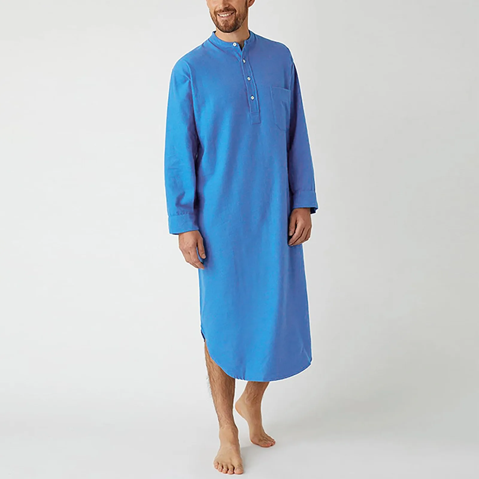

Men's Saudi Arabic Long Sleeve Robe Ramadan Muslim Dress Middle Islamic Clothing Abaya Aaudi Arabia футболки мужские Kaftan