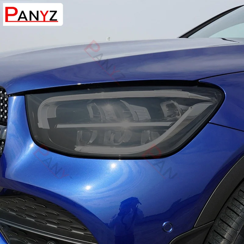 2 шт. для Mercedes Benz GLC Class X253 C253 AMG 2015-On Защитная пленка автомобильных фар Прозрачная