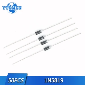50pcs 1N5819 IN5819 Diode Rectifier Set Axial Lead Silicon Rectifiers Diodes Kit DIP Electronic Component