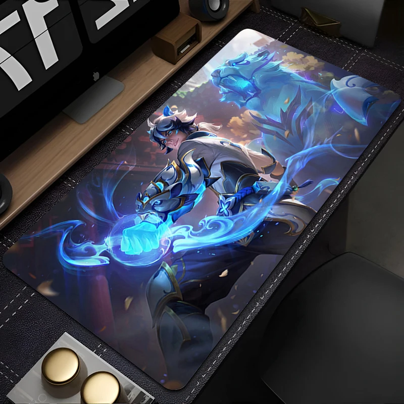League Of Legends Ezreal игровой коврик для мыши аксессуары ПК тигровый большой аниме