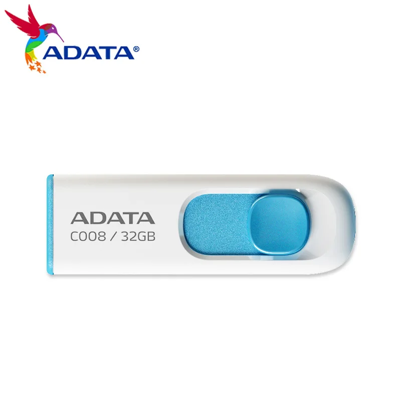 ADATA C008 USB-накопитель 16 ГБ 32 64 USB 2.0 Pen Drive Высокоскоростной мини-диск U оригинальная