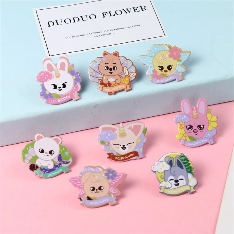 

Wholesale Kpop Straykids New Brooch Pin Badges Cute Brooch Pin Badges For Clothes Backpack Decoration Fans Gifts Collection