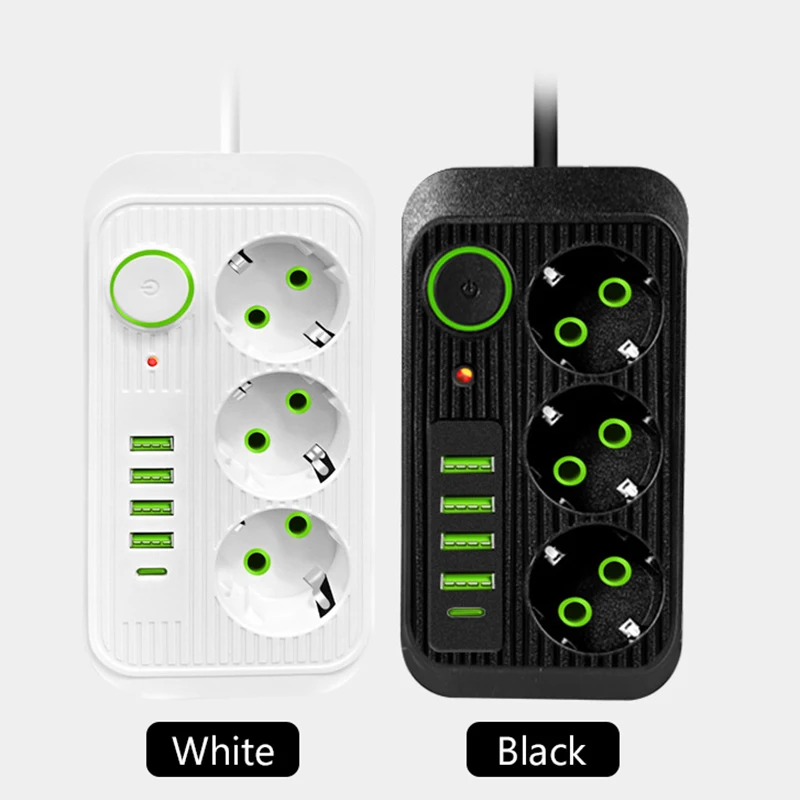 Удлинитель с вилкой европейского стандарта 2 м розетки Multiprise 3AC электрическая