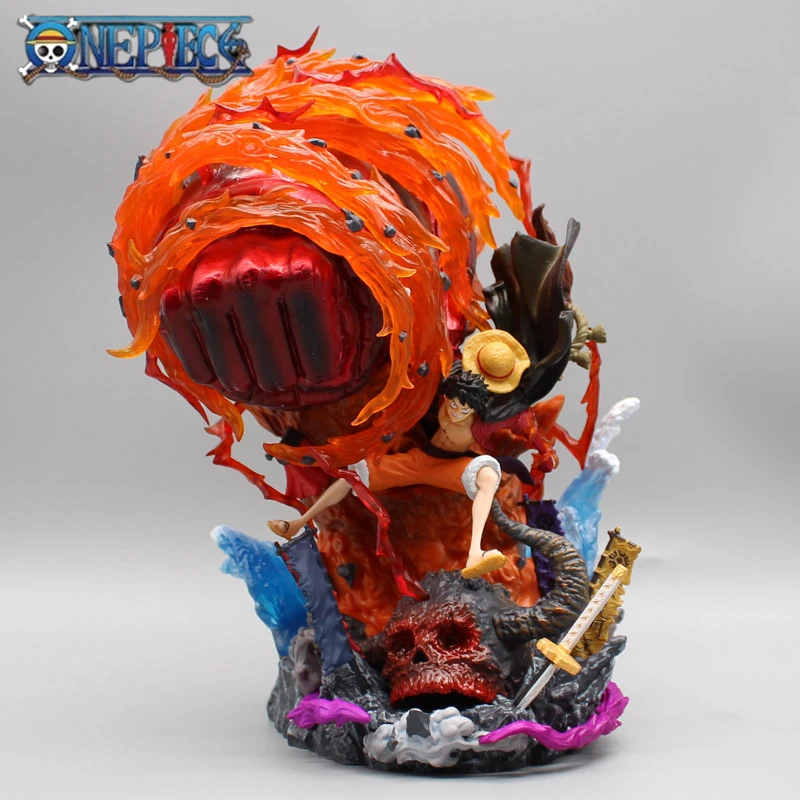 

Аниме Luffy One Piece фигурка Gk Gear 5 Monkey D. Экшн-фигурка Луффи, статуя Big Karma Fire 23 см, Коллекционная модель из ПВХ, игрушки, подарки