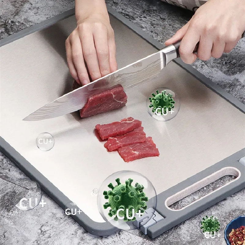 

Household 304 Stainless Steel Double-sided Moisture-proof and Mildew-proof Fruit and Vegetable Meat Cutting Board