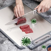 household 304 stainless steel double sided moisture proof and mildew proof fruit and vegetable meat cutting board