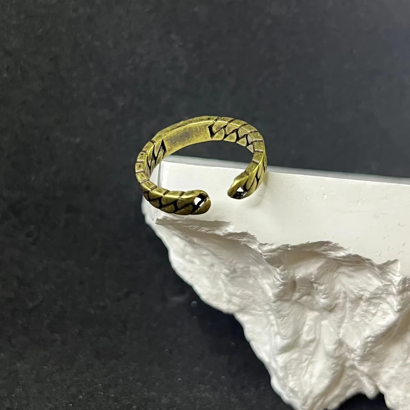 Кольца из черного золота в стиле ретро с буквой KO для мужчин и женщин