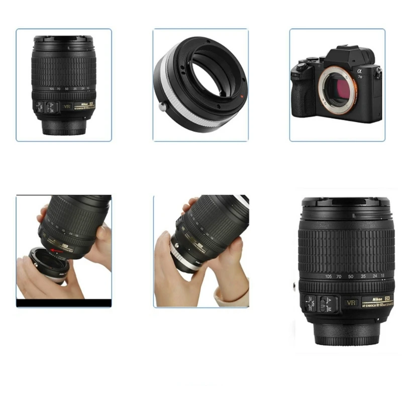 Переходное кольцо T2 из металлического сплава для камер EOS-RF и Nikon-Z
