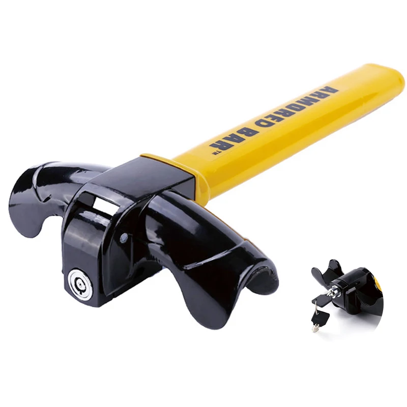 

Heavy Duty Anti Theft Car Van Steering Wheel Lock Security Tool Security Rotary Steering Wheel Aluminum Lock Self-defense Tools