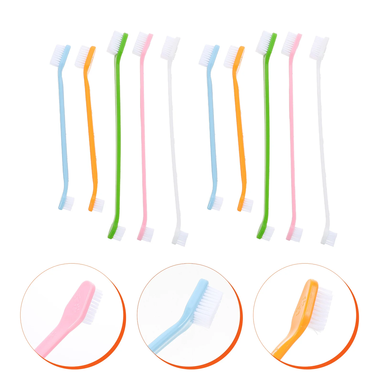 

Dog Cat Puppy Cleaning Oral Brushing Kit Pet Brush Dentalsmall Care Dual Head Teeth Dogs Stick Pets Cats Kitten Clean Wet Chew